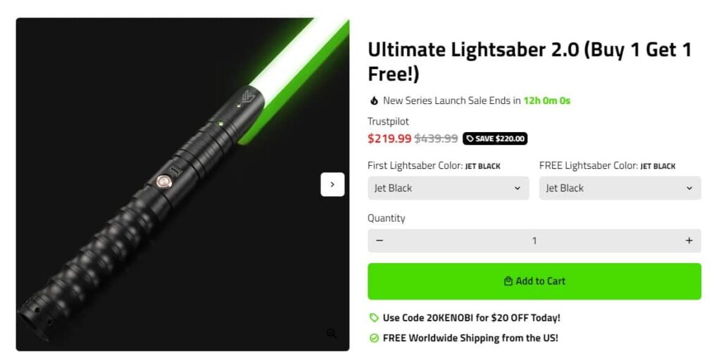 Ultimate Lightsaber 2.0 Price
